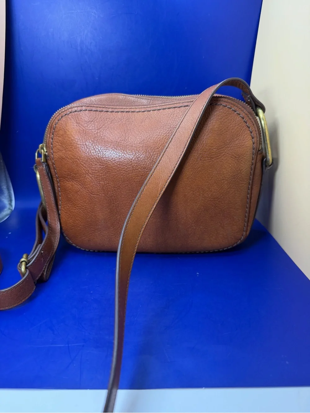 Fossil “Elle” Small Crossbody Brown Leather Bag